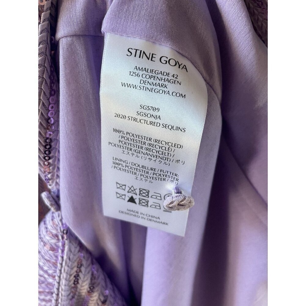 New Stine Goya Sonja Sequin Long Sleeve Button-Up Midi Shirtdress Size M - Picture 13 of 16